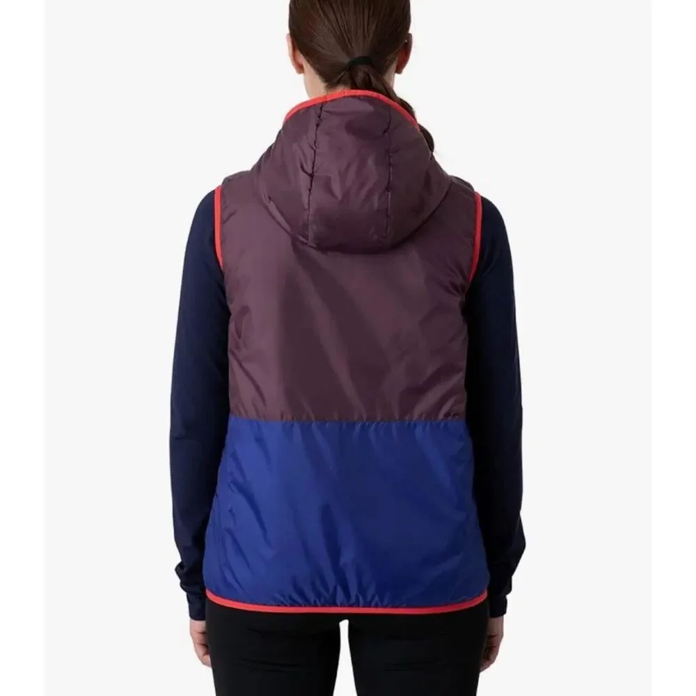 Cotopaxi Teca Calido Hooded Vest Women Size XS Red Hot Sun Reversible Zip‎ NWT